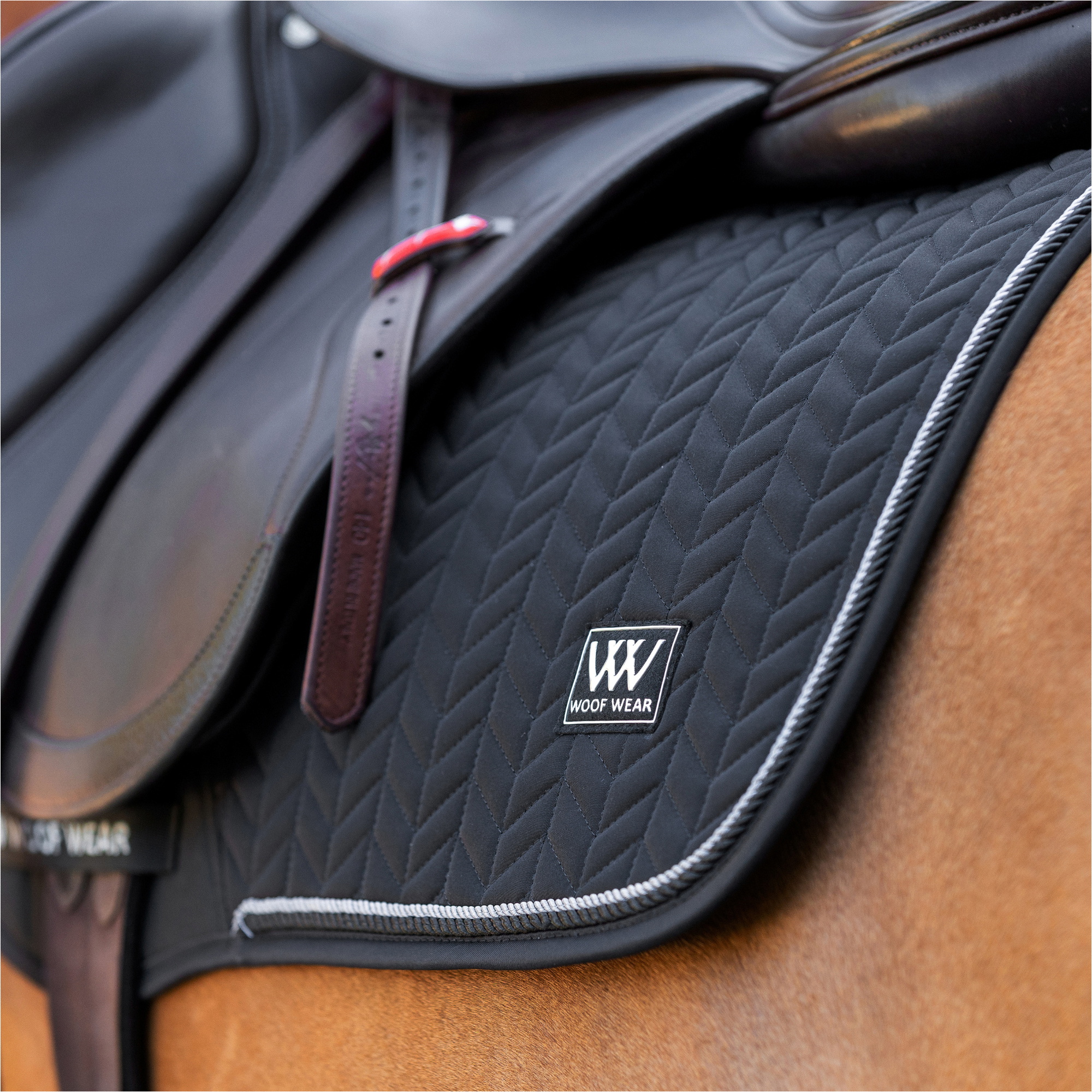 2025 Woof Wear Herringbone Close Contact Saddle Pad WS0044-BKBK - Black